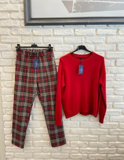 Red women's sweaters